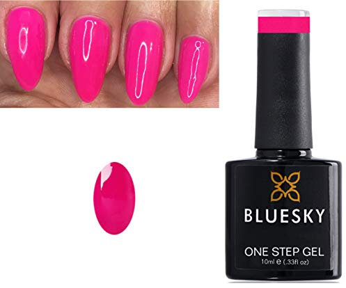 Bluesky Gel Polish One Step Neon PINK Nail UV LED OS255 Soak Off 10ml