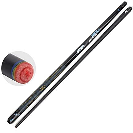 PIASSO Billard Queue 1/2, 147cm Kohlefaser Carbon Faser Ahorn Handgefertigter Snooker Queue, 3 Spitze Größe Zur Auswahl(Size:10.8mm,Color:Blau)