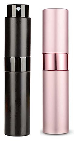 WeddHuis 2 Pcs 8ml Spruzzino Profumo Ricaricabile, Vaporizzatore da Viaggio, Atomizzatore Nebulizzatore Profumo, Bottiglie Porta Profumo Spray