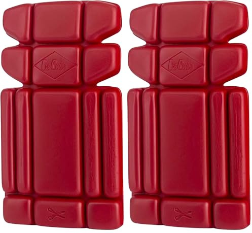 Lee Cooper LCKP002 Kniepolster-Einsätze für Herren-Arbeitshosen, ergonomisch, sicher, Rot (Packung mit 2)