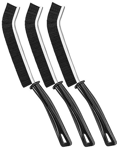 Gaps Cleaning Brush, Multifunctional Crevice Cleaning Tool Brushes,Flexible Cleaning Brushes for Narrow Spaces,Bathroom Tilea Groove Kitchen Window Slots Cleaning Brush. (3PCS-Black)