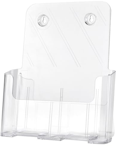 magnetoplan | Prospekthalter STANDARD | für DIN A4 hoch | VE 2 Stk | Polystyrol glasklar