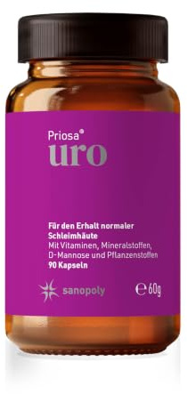 Sanopoly Priosa® uro I 90 Multivitamin Kapseln | Nahrungsergänzungsmittel für den Erhalt normaler Schleimhäute I Reich an Vitamin A, Vitamin D & Vitamin C I Vegan