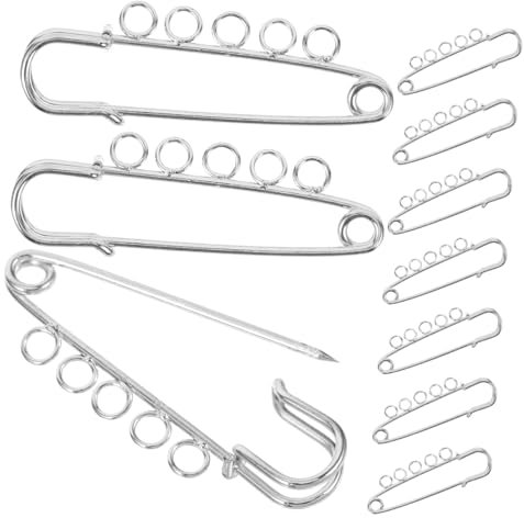 TOPPERFUN 10stücke Metall Sicherheitsnadel Brosche Mit Löchern Wiederverwendbar Für Handwerk Näharbeiten Anstecknadeln Kilt Pins Schmuckzubehör