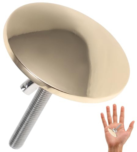 Veemoon Kitchen Sink Hole Cover Longer Threaded Structure Zinc Alloy with Kitchen Golden Lightweight Sink Hole Plug for Washbasin for Bathroom and