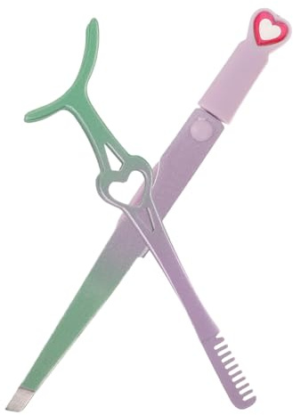 Housoutil Wimpernzange mit Kamm aus Edelstahl 2-in-1 Wimpernclip für Damen Bequemer Griff für Präzises Schminken