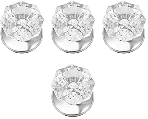Lot de 4 boutons de couvercle de casserole en acier inoxydable en cristal acrylique pour casseroles de cuisine, couvercles de casseroles en verre, bouchons de carafe d'eau - Couleurs assorties
