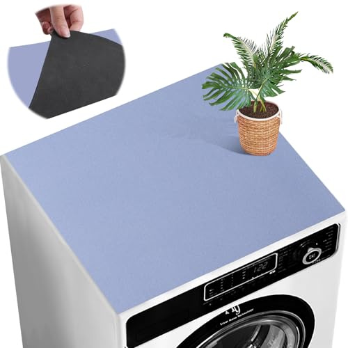 Nuyoah Waschmaschinenauflage Waschmaschinenbezug 60x60 cm Waschmaschinenabdeckung Staubschutz Rutschfest Waschmaschine Bezug Abdeckung Küchen Abwaschbar Zuschneidbare