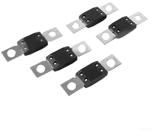 Confezione da 5 fusibili Mega, in metallo, per sistemi da 48 V, 60 A, 80 A, 100 A, 125 A, 200 A, 250 A, 300 A, 70 V, opzionali (80 A)