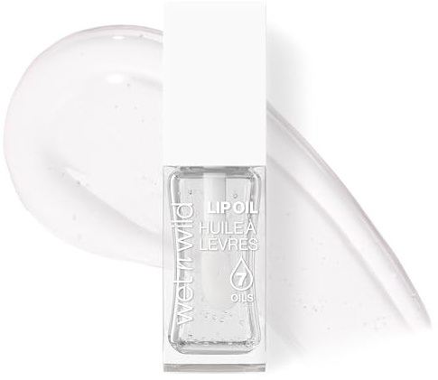 Wet n Wild Clear Lip Oil, Pflegendes & Nicht-Klebriges Transparentes Lipgloss Mit 7 Natürlichen Ölen, Leichte Formel Für Spiegelähnlichen Glanzeffekt, Farbton Crystal Ball