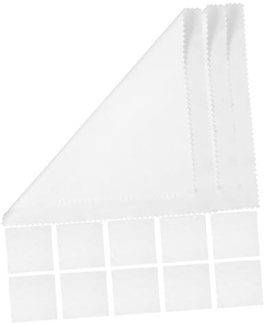 GARVALON Mikrofaser Brillenputztücher 50 Stück 13,5x13,5cm Weiß Poliertuch Für Glaslinsen Und Bildschirme Ölfleckenfrei Staub Und Fusselfrei Für Brillen Smartphone Monitor Reinigung