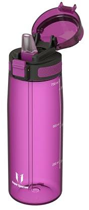 Sparrow Trinkflasche mit Strohhalm - Tritan Wasserflasche 500ml, 750ml, 1L | Flasche, Auslaufsicher, Spülmaschinenfest, BPA-Frei, Langlebig, Fahrrad, Fitness, Leicht, Schule, TouchSip