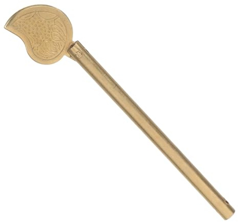 Tofficu Verrou de Porte Classique en Cuivre Forme Feuille, Boulon de Serrure Facile à Verrouiller et Déverrouiller, pour Porte D'armoire et Sécurité Domestique