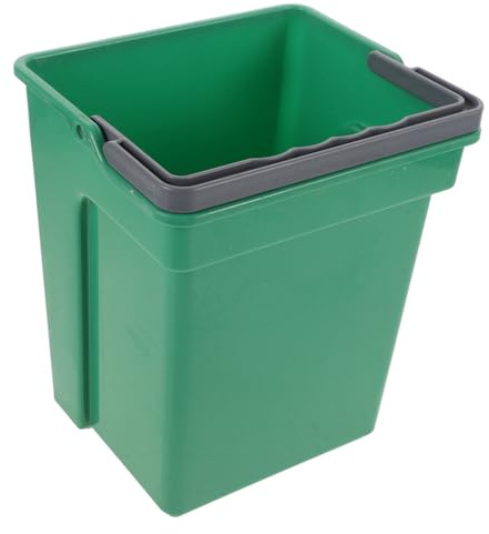 Zerodeko Cubo de Plástico Verde para Fregona con Asa, Capacidad 4L, Versátil y Fácil de Transportar para Limpieza en Oficina y Escuela