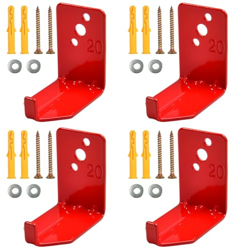 SPEEDWOX 4 soportes de pared para extintor de incendios para el hogar, soporte de montaje en chimenea, adecuado para armarios grandes y pequeños, soporte para extintores de agua y químicos secos