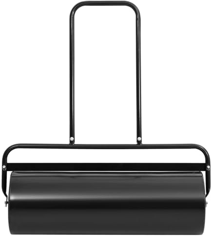 Gecheer Heavy Duty Lawn Roller with Handle - 63L Capacity, Black Iron, Easy Storage Model154467