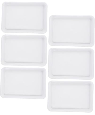 SHINEOFI 6 Piezas Base de Maceta para Plantas Reutilizables Bandeja de Drenaje de Plástico Platillos para Macetas de Interior Plato Rectangular para Recoger Agua Accesorios para Plantas