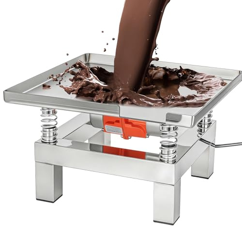 Mesa de Vibración Hormigón 35x35 cm, Mini-Vibrador, Banco de Pruebas de Vibración 50W con Motor de Alambre de Cobre Acero Inoxidable para Compactación Moldes de Resina y Yeso 13.8x13.8in/35x35cm