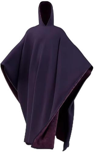Generico Cappotto Uomo Felpa con Cappuccio Mantello con Coperta da Uomo e Donna Felpa Oversize a Maniche Lunghe Cappotto Bottoni in Lana Ispirato allo Stile Punk Gothic Comodi Capi da Casa