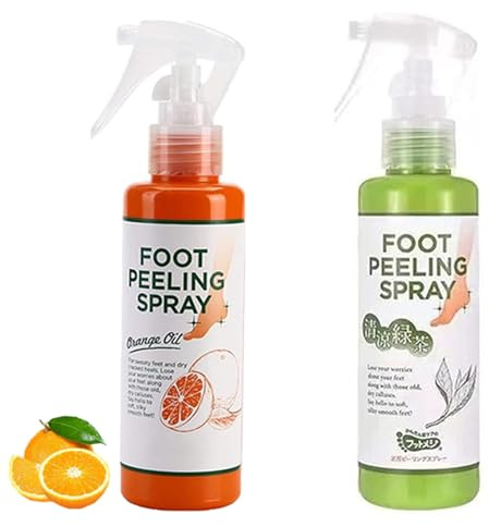 Foot Peeling Spray Orange Oil 100ml, Foot Peeling Spray That Remove Dead Skin, Hydrating Nourish Peel OffSpray, Remove Dead Skin within Seconds (Tea+Orange)