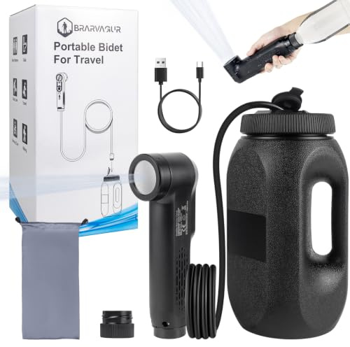 Bidet portable pour voyage, bidet électrique 1600 mAh avec réservoir de 2,5 l