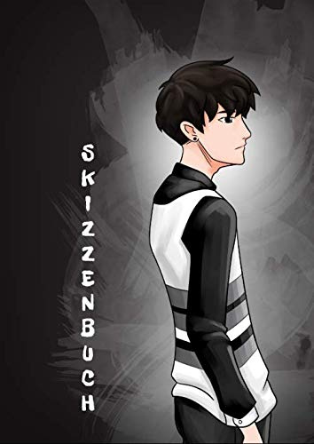 Skizzenbuch: Manga Anime Comic Zeichenbuch Notizbuch Kunst Zeichenblock Studenten Lehrer Illustrator Graphiker Jungen-Jugendlicher Manga-Karikatur-Kunst