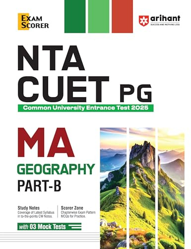 (Old Edition) Arihant NTA CUET PG 2024 | MA Geography Part-B Exam 2024