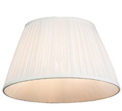 Qazqa Retro Lampenschirm - Plisse - Crème, Rund, supports-e27, diameter 35 centimeter