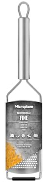 Microplane NEUE Professional Serie – Feine Klinge│Elegantes Design aus Edelstahl │Perfekt für Hartkäse, Zitrusfrüchte, Schokolade, harte Gewürze oder Ingwer, Knoblauch │Edelstahlklinge - Made in USA