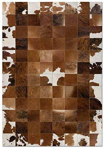 Vip Leather Nueva Alfombra de Piel de Vaca Patchwork. Diseno Exclusivo. Cod Mart A10 (180 cm x 240 cm)