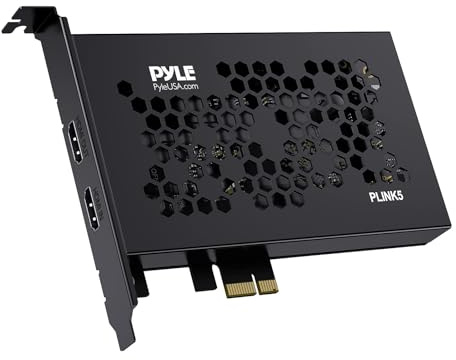Pyle PLINK5 HDMI Video Capture Card By Pyle- PCI-E Gen2 4K HDMI-to-USB Audio-Video Recording- HD Zero-Lag&Ultra-Low Latency Live Broadcasting,Gaming,Streaming- Record Via DSLR Camcorder or Action Cam