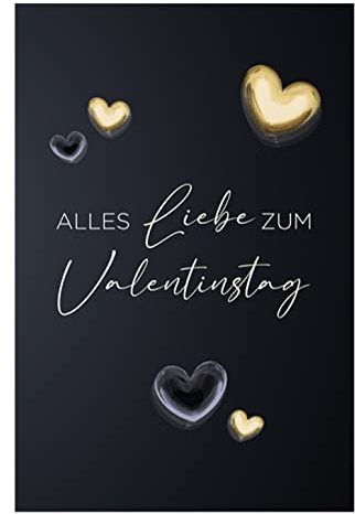 1 Premium Grußkarte zum Valentinstag (Klappkarte) 18x12cm mit Umschlag Partnerschaftskarte Liebe, love, Partnerschaft Karte Freund, Freundin, Ehefrau Ehemann Partner