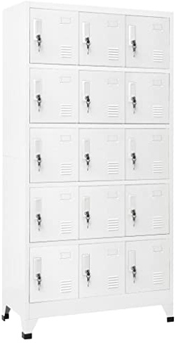 vidaXL Schließfachschrank Hellgrau 90x40x180 cm Stahl