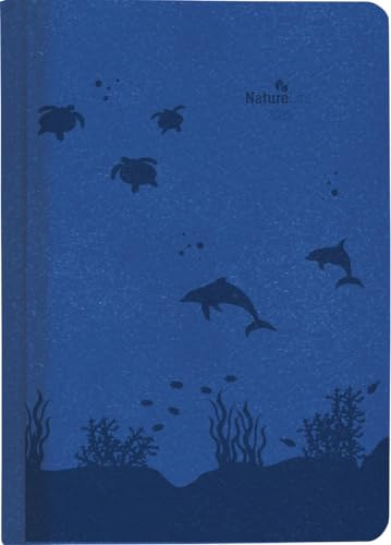Alpha Edition - Buchkalender Nature Line Ocean 2025 Taschenkalender, 15x21cm, Kalender mit 416 Seiten, Notizbereich, Adressteil, Monatsübersicht und internationales Kalendarium
