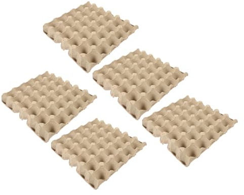 HOLIDYOYO Cartones de Huevos de Pulpa de Papel 30 Unidades Diseño Compacto Porta Huevos para Refrigerador Organizador y Resistente