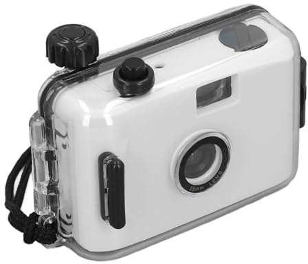 35mm Film Camera, Focus Free Reusable Waterproof Camera with Case, for Snorkeling Water Rafting Swimming, Black and White Film