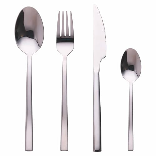 Villa d'Este Home Tivoli Set 24 posate in acciaio inox 18/0, silver lucido, Essence