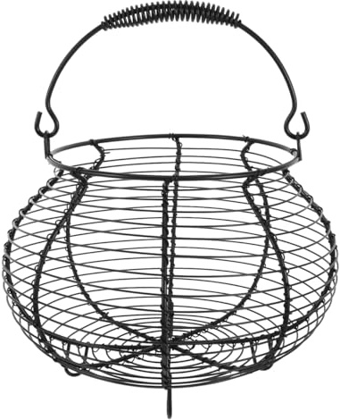GREENADSCAPE Cesto rotondo in filo di ferro per scaffali portaoggetti uova porta frutta per bancone cucina