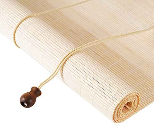 Bambus-Rollschirm für Fenster, lichtfilternder Sonnenschutz mit römischen Fensterläden, Innen- und Außenbereich, Dekoration, Vorhang (99,1 x 139,7 cm)