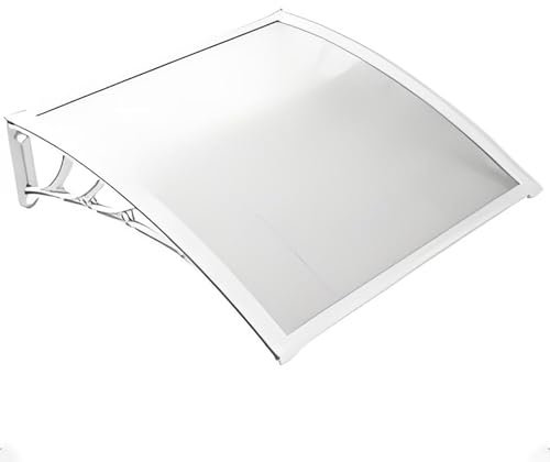Tettoia per porta esterna, tenda trasparente per tendone, 100 x 240 cm, impermeabile, protezione antipioggia, elegante riparo per ingresso, resistente ombra esterna per porte e finestre