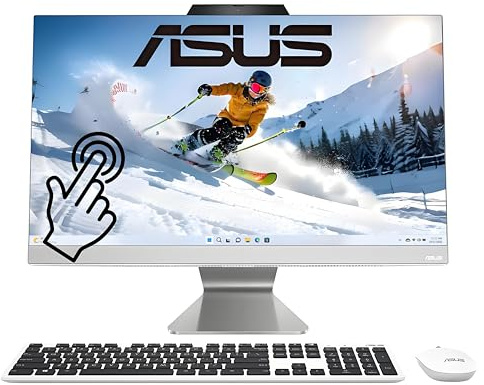 ASUS 2025 All-in-One Desktop, 23.8 FHD Touchscreen, Intel Core i5-1235U(Beats Ryzen 7 5700U), 16GB RAM, 512GB SSD, Intel UHD Graphics, Wi-Fi 6, 720p Camera, HDMI, Keyboard & Mouse, Windows 11 Home