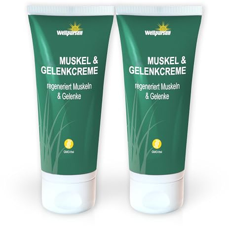 Wellpursan Muskel & Gelenk-Creme (200 ml 2x) – Natürliche Linderung bei Gelenk-, Rücken- und Muskelschmerzen mit Arnika und Teufelskralle – Gelenksalbe mit schneller Schmerzlinderung