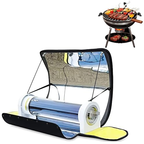 GEHPYYDS Four Solaire Portable - Réchaud de Camping Solaire Ultra-Rapide | Ustensiles de Cuisine compacts et équipement de Survie pour Le Camping | Four extérieur et Barbecue Solaire