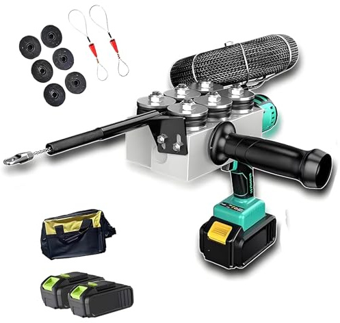Filettatrice per Tubi Nascosta Con Filo Trazione Filettatrice Automatica a Filo Scuro Filettatrice per Strumenti,Strumento Infila Filo Elettrico Con Alimentazione 2Batteries-10Cellbattery