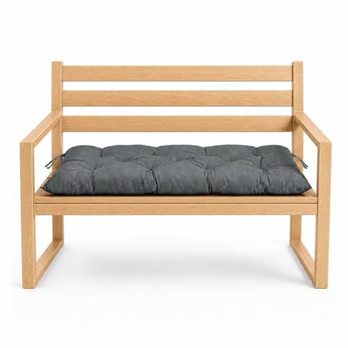 bechoanigel Coussin de banc, chaise d'extérieur et intérieur - 100 x 50 x 10 cm - Imperméable - Avec liens de serrage - Coussin pour balancelle de jardin - Coussin pour banc de jardin