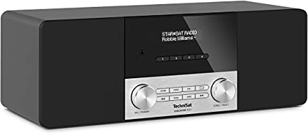 TechniSat CABLESTAR 400 - Stereoradio für unverschlüsselte Digitale Radioprogramme via Kabel (incl. Fernbedienung, DVB-C Radio, AUXin, IEC in, 3.5mm Klinke, Uhr, Stereolautsprecher 20 W) schwarz