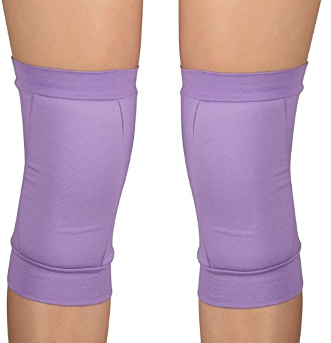 DRUNA Rodilleras de Gimnasia Rítmica, Protección Rodillas, Protección para Danza, Ballet| Ideal para Entrenamientos INDIGO (M, Púrpura)
