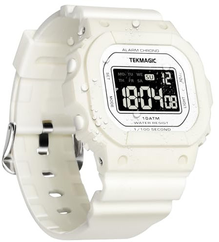 ILAME 10 ATM Resistente al Agua Reloj Deportivo para Mujer y Niña Natación y Buceo, Despertador, Cronógrafo, Temporizador, Hora Dual, Calendario, Formato de 12 y 24 Horas Conmutable
