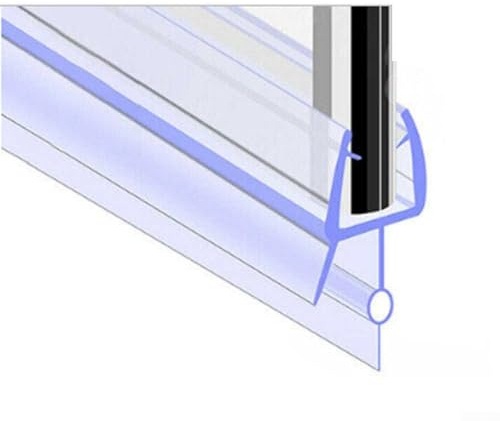 Lot de 2 joints de porte de douche de 50 cm, compatibles avec toutes les portes en verre, raccourcissement facile, barrière d'eau, transparent durable (23 mm)