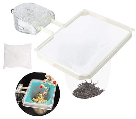 Sink Strainer, Spülbeckensieb Mit Saugnapf, Spülbecken, Sieb Küchenspüle Mit 100 Netztasche Für Küchenreste Eckspüle, Müllaufbewahrun